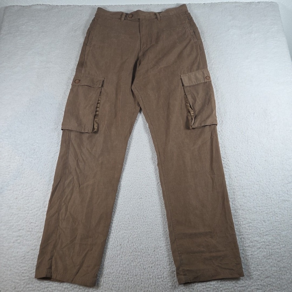 Honor the Gift Coltrane Cargo Pants Mens 32x21 Nylon Blend Wide Leg Baggy Brown